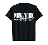 t shirt ny baseball Design vintage NYC Skyline Ce design vintage cool d'horizon est le cadeau parfait pour les hommes et les femmes qui aiment New York City NY.