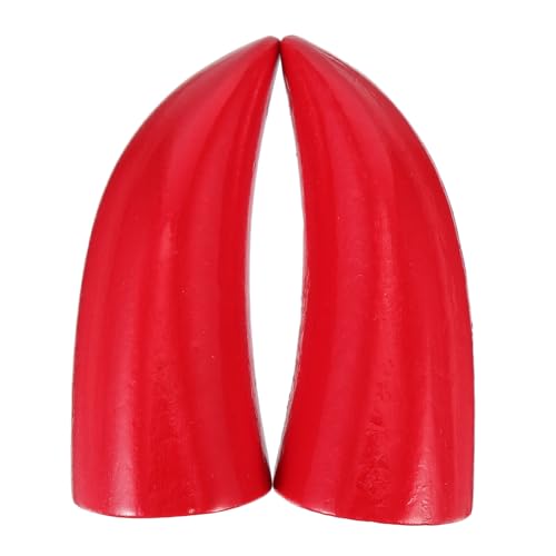 DOITOOL Coupe Divinatoire Chinoise en Bois de Santal Rouge 2pcs, Accessoire Sacré pour Décoration Maison et Ornements Religieux Style Rétro Auspicious