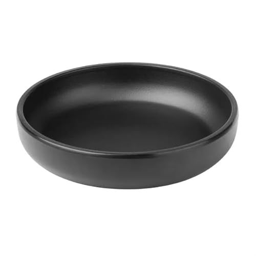 nisbets limited Olympia Kristallon Fusion Melamine Coupe Plate - 130x30mm 5 (Box 6), Black