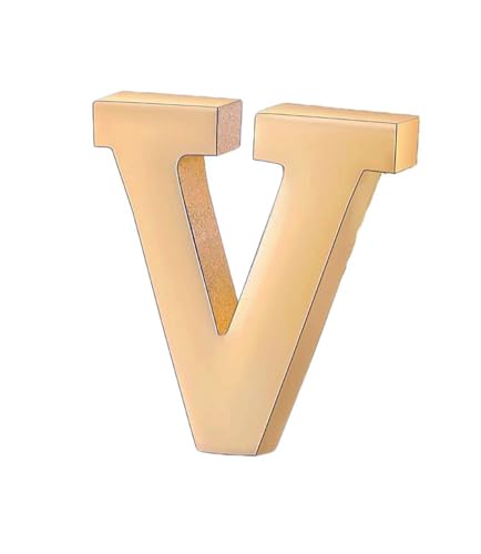 Image of vmcoatdu A-Z Initial Pins 26 Letters Pins 18K Gold Plated and Silver Tone Metal Brooch Breastpin Badge