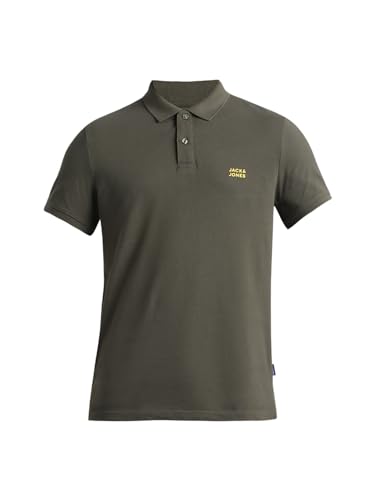 Image of Jack&Jones Men's Cotton Logo Print Slim Fit Polo