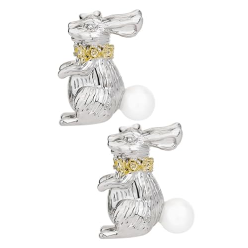 VERDANVERSE 2個 ブローチ ピン ぬいぐるみ ウサギ ブローチ バニー ウサギ ピン