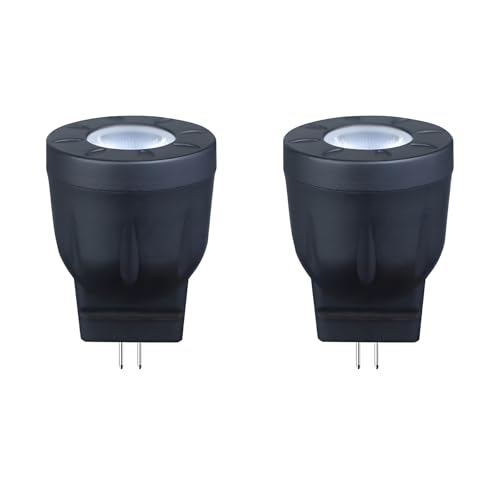 MR8 LED Bulb 12V, MR8 LED Spotlight 10W 20W Halogen Lamp Replacement GU4.0 Base Warm White Color 2700K for Indoor and Outdoor Low Voltage Landscape Lighting (2-Pack)
