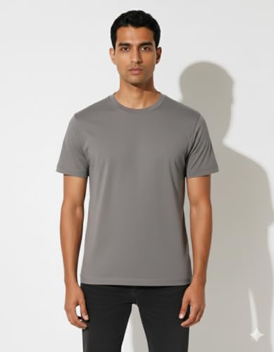 Image of Everbasics Supima Cotton Men's Crew Neck Classic T-Shirt, Regular Fit, Premium Soft Cotton Tee(100% Supima Cotton)