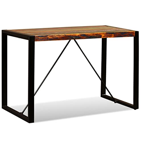 Table à manger en bois vieilli stable et robuste pour petit espace - 4