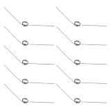 QUARKZMAN 10 Stück 304 Edelstahl Torsionsfeder 120 Grad 1mm Drahtdurchmesser 10mm Außendurchmesser 3 Windungen Mechanische Kleine Torsionsfedern Für Bastel-Und DIY Reparaturprojekte
