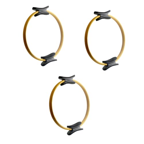 Happyyami 2 Pcs Yoga Ring Steel Ball Pouch for Kids Bike Seat with Backrest Chinese Yellow Serving Bowl Yoga Props Exercise Ring Wicker Rattan Balls Training Wheels Yoga Training Wheel Small