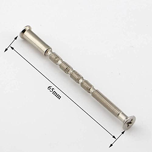 4 Piece Universal M4 Screw Connecting Bolts & Sleeves for Door Handle Roses and ESCUTCHEONS Nickel Color