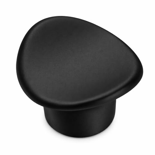 Image of JAGGER JAG401 Drawer Knobs for Home & Office - Durable and Elegant Stainless Steel Door Knob for Cabinets, Cupboards & Dressers (2, MATT Black (CURV Round))
