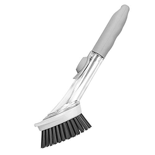Cepillo dispensador de jabón y esponja, cepillos de limpieza para el hogar, esponjas multifuncionales para lavar platos para ollas, sartenes, fregaderos, estufas, pared, suministros de cocina (1 mango Cepillo dispensador de jabón y esponja, cepillos de limpieza para el hogar, esponjas multifuncionales para lavar platos para ollas, sartenes, fregaderos, estufas, pared, suministros de cocina (1 mango