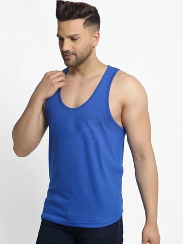 Image of Regular Fit 100% Cotton Vest for Men Multipurpose Sleeveless Undershirts Tank Top Use for Gym wear, Running Tanks Sando and Outdoor Baniyan for Men