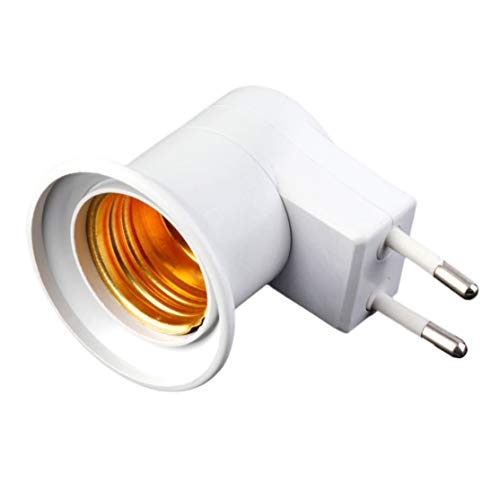 Preisvergleich Produktbild Kaemma E27 Professionelle Super Leichte Lampe Licht Steckdose E27 Sockel Lampensockel Lampenfassung Mit Schalter US / EU Stecker(Color:White)