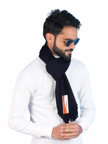 Pick Ur Needs Men’s Winter Woolen Muffler Soft & Warm Knitted Scarf with Fringes Premium Warm Mufflers
