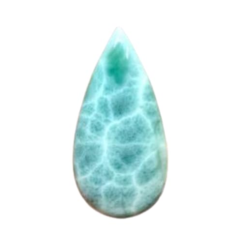 Larimar gemme naturelle poire pour monter un pendentif bohème chic