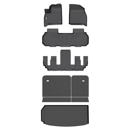 Image of HAFIDI Floor Mats & Cargo Liner & Seatback Cargo Set for 2024 2025 2026 Chevy Traverse 7 Seats & 2025 2026 Buick Enclave & 2024-2026 GMC Acadia 7 Seats (Not for 2024 Traverse Limited)