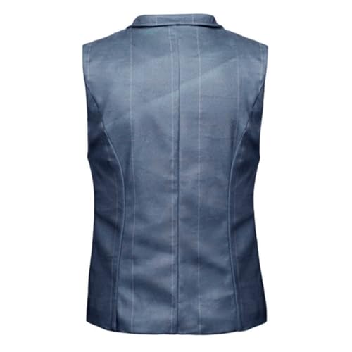 Gilet en tweed homme costume ajusté affaires laine à chevrons chic