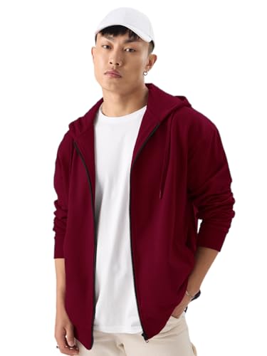 Image of LAZYCHUNKS Men's Zipper Hooded Sweatshirt | Premium Full Sleeve Hoodie Jacket with Front Zip & Pockets | Stylish Winter Wear, Warm Casual Sportswear for Men