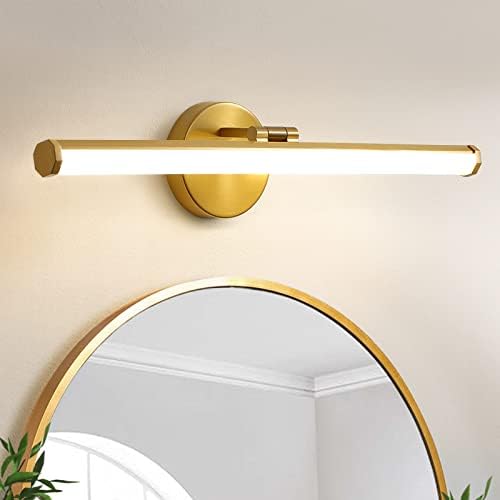 KAISITE Bathroom Light Fixture Over Mirror - Gold Vanity Light Fixture 18W 4000K Angle Adjustable 22 Inch LED Modern Vanity Light Bar for Bedroom Living Room Bathroom