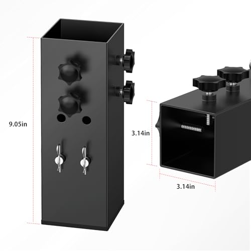 2025 Up Grade 4 Pack Carbon Steel Dorm Bed Riser 3.15" Diameter Metal Bed Riser for Square Wooden Bed Frame, Table Adjustable to 3.2", 5.1" Height (for Bed Leg 2.3-3.1")