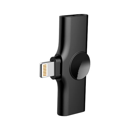 Microfone de Lapela Vimai EP033T para iOS com Conexão Lightning, 2.4GHz Preto, Perfeito para Lives,