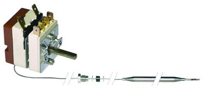 EGO 55.13629.050 Thermostat max. Temperatur 110°C 1-polig Fühler ø 6x113mm 1CO 30-110°C Achse ø 6x4,6x18mm oben 1700mm 16A