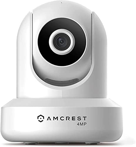 Amcrest 4MP ProHD Indoor WiFi, Security IP Camera with Pan/Tilt, Two-Way Audio, Night Vision, Remote Viewing, 4-Megapixel @30FPS, Wide 90° FOV, IP4M-1041W (White)