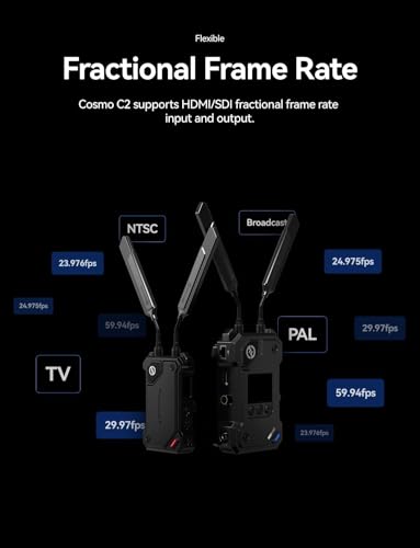 Hollyland Cosmo C2 Sistema de Transmisión de Video Inalámbrico HDMI SDI, Kit de Transmisor y Receptor miniatura 5