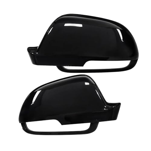 Coques rétroviseurs Skoda Octavia MK2 protection plastique noir brillant