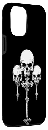 Coque pour iPhone 12 Pro Max Skull Cross Punk Goth: Emo Grunge Dark Alt Aesthetic – vue 3