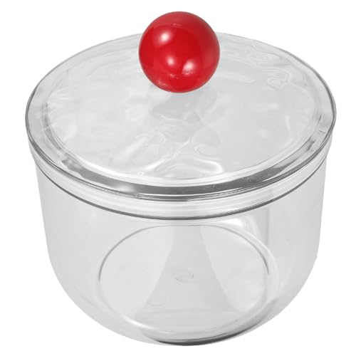 Hohopeti 密閉クリアキャニスター 製 蓋付き おしゃれな砂糖入れ容器 綿棒や綿球収納に キッチンやオフィスデスク用多用途保存ジャー