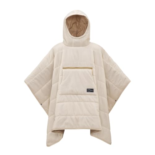Image of Therm-a-Rest Honcho Poncho Wearable Hooded Camping Blanket, Bone