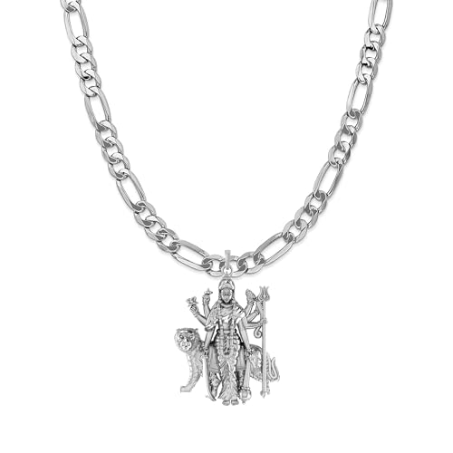 Pendentif Durga Maa argent 925 avec chaîne idée cadeau spirituel unique