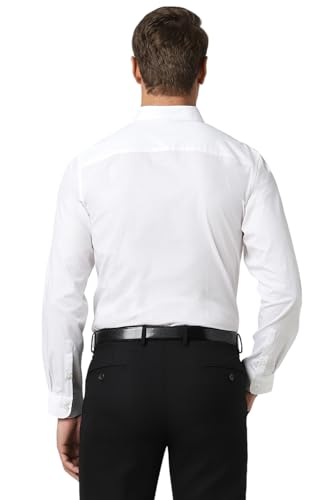 Image of Peter England Men's Cotton Slim Fit Ditsy Printed Full Sleeve Shirt