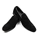 AZAR MAN New Men's Black Suede Slip on Loafers Modern Dress Shoes