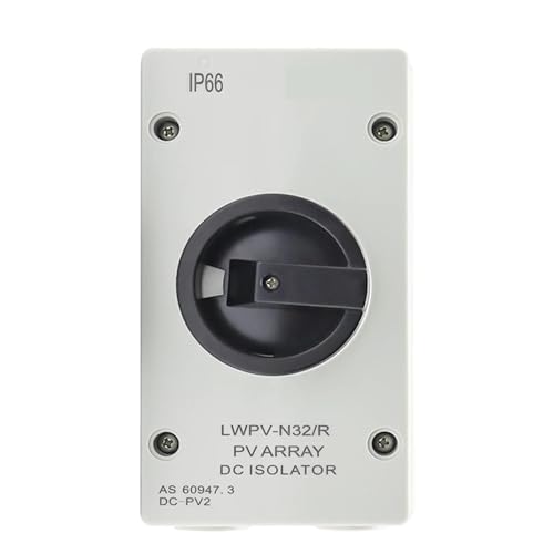 Interruptor de desconexión solar PV DC 1200V 32A LWPV-N32/R con aislador de mango giratorio IP66