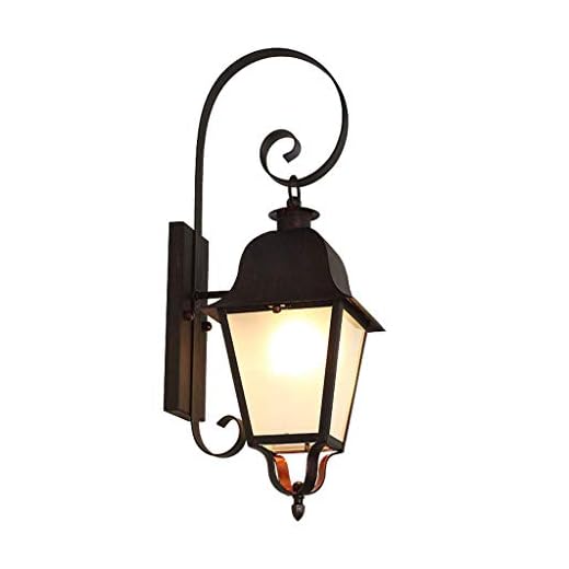Väggmonterade utomhusbelysningar Nätaggregat Klassiska vintage vägglampor Vattentäta ner vägglyktor trådbunden trädgårdslampa för staket altan Yttervägg E27