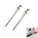 【Hochwertiges Material】 Das Reifendruckmessgerät besteht aus einem Edelstahlgehäuse und einem hochbelastbaren, verchromten Kopf, was für Langlebigkeit, Korrosionsbeständigkeit und Druckfestigkeit sorgt.