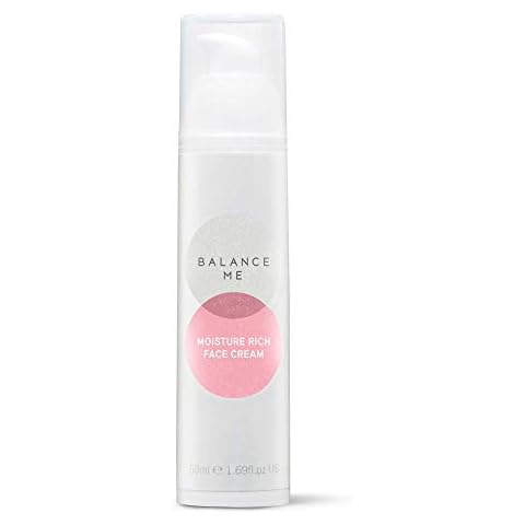 Balance Me Moisture Rich Face Cream - 100% Natural Vegan Deeply Hydrating Moisturiser - Antioxidant Rich Rosehip & Arctic Cloudberry - For All Skin Types - Made In Uk - 50Ml Cover