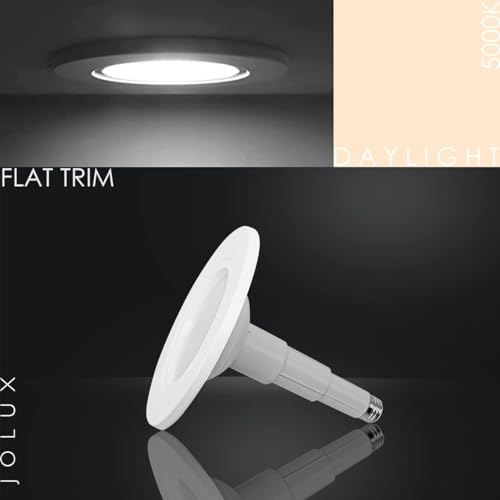 Jolux RF675850DIM26E4P 5/6 Inch Led Can Lights Adjustable Recessed Retrofit Downlight,12W=60W,5000K Daylight thumb #1