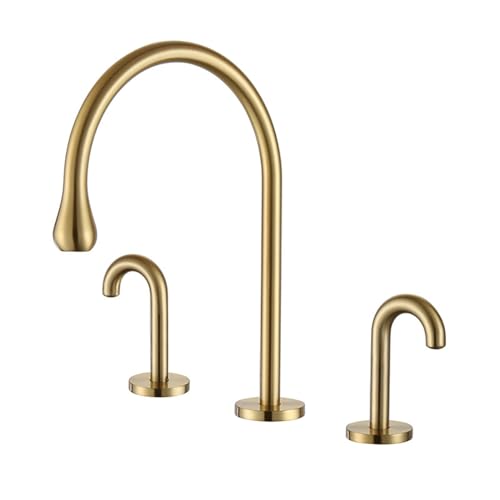Robinet mitigeur de lavabo 3 trous en laiton durable anti-calcaire