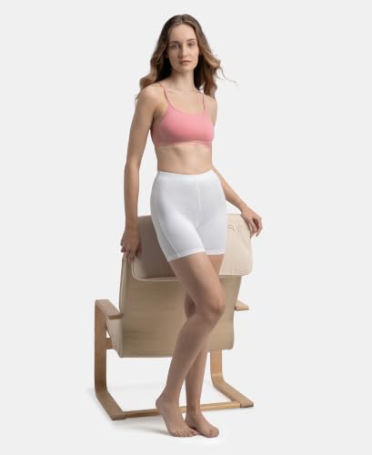 Image of Jockey 1351 Women's Super Combed Cotton Elastane Stretch Multiway Styled Crop Top with Adjustable Straps and Stay Fresh Treatment, Full-Coverage Bra