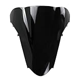 Gloss Black Motorcycle Plastic Double Bubble Windshield Windscreen Compatible for Honda VFR800 2002-2013 03 04 05 06 07 08 09 10 11 12 ABS Front Screen Wind Deflectors