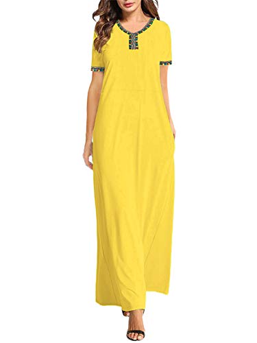 Robe Longue Femme Automne Robe Rétro Casual pour Style Bohème
