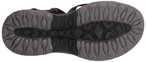 Skechers womens Ankle Strap Sport Sandal, Black/Grey, 6 US