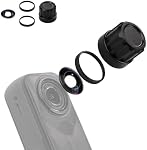 Lens Replacement Kit for Insta360 X5, Portbale [1 Pcs] Optical Glass Cover with Removal Tool + 2 Black Base, Easy Installation, Lens Guard Camera Kit for Insta 360 X5 Accessories