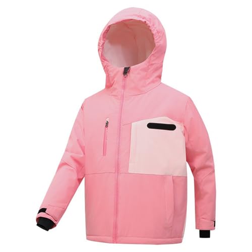 Girl's Waterproof Ski 𝗦now Jacket Fleece Windproof Winter Jacket with Hood Kids Boys Hooded 𝗦now Coat