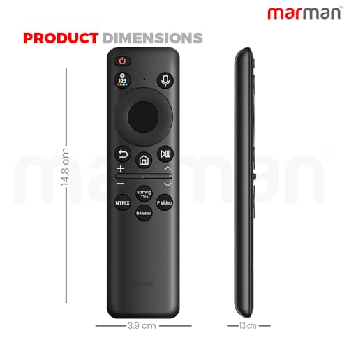 Image of marman Compatible with Samsung Smart TV Remote Control RM-G2600 Model Suitable for Neo QLED OLED QLED Crystel UHD Series Television with Bluetooth Voice Command Feature - Pairing Must !
