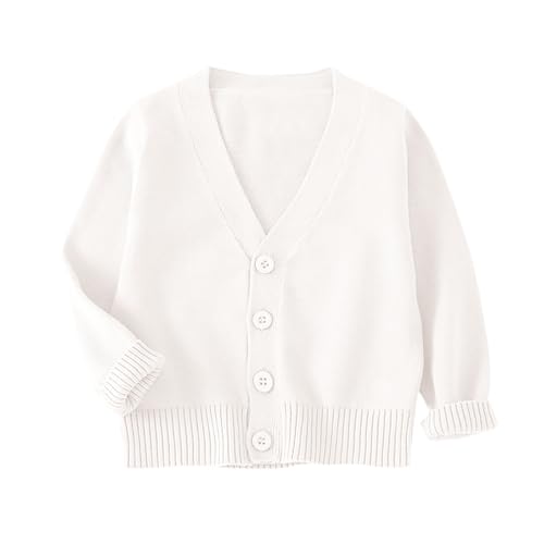 Girls and Toddlers Cardigan Sweater Fall Clothes Kids Knit Tops Coat Girls Button Front Sweater Outerwear Solid Soft
