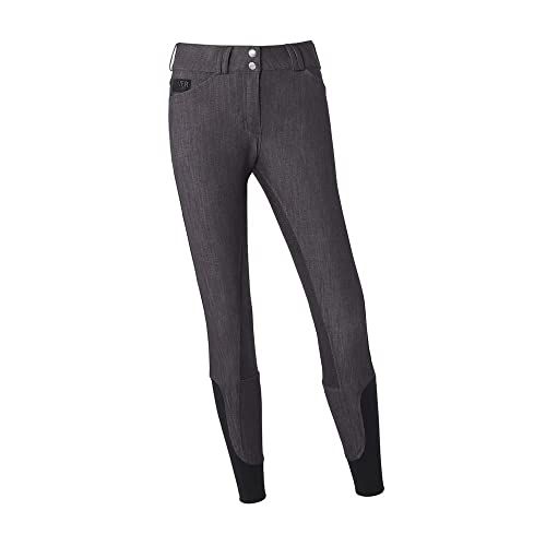 Dover Saddlery Ladies' Dalton Bremond Full-Seat Breech, Color: Grey Denim, Size: 24