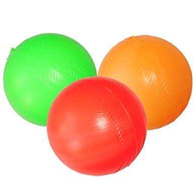 Image of GIRLYZ Attire Cricket Ball Light Weight | Made for Cricket Training | Tennis Training, (Multicolor Plastic Ball (Pack of 3 Ball))